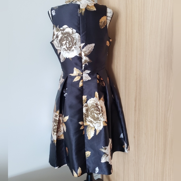 Obsession Black Floral A Line Dress**Holiday Edition** Medium - Picture 4 of 5